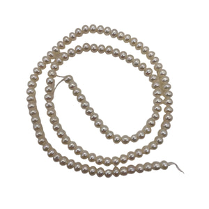 Creamy Chinese FW 4mm Pebble Pearl Strand 103128