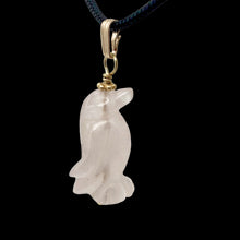 Load image into Gallery viewer, Darling! Rose Quartz Penguin 14K Gold Filled Pendant 509273RQG
