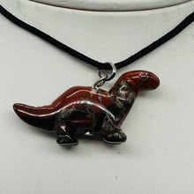 Load image into Gallery viewer, Brecciated Jasper Diplodocus Dinosaur Pendant | 3/4&quot; Long | Red |
