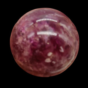 Lepidolite Purple Mica 138g Sphere | 1 3/4 in | Purple, White | 1 Specimen |