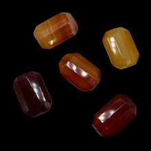 Load image into Gallery viewer, Five Beads of Faceted Carnelian Agate 12x18mm Rectangular Beads 10600P
