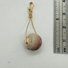Load image into Gallery viewer, Pink Peruvian Opal Matte Finish Spinner Pendant | Pink, Black | 1 1/4" Long |
