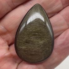 Load image into Gallery viewer, Gold Sheen Obsidian Not Drilled Teardrop Worry Stone | 45x30x12mm | Golden | 1 |
