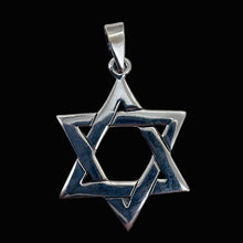 Load image into Gallery viewer, Star of David Sterling Silver Charm | 1 1/4&quot; Long | Silver | 1 Pendant |
