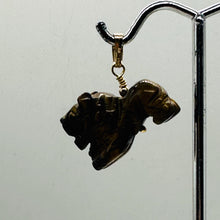 Load image into Gallery viewer, Lion Tiger's Eye Pendant Necklace | Semi Precious Stone Jewelry | 14k gf Pendant
