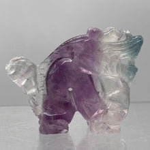 Load image into Gallery viewer, Fluorite Carved Dragon Figurine or Pendant Bead | 40x50x16mm | Purple Green | 1
