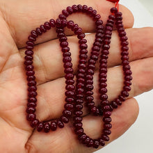 Load image into Gallery viewer, Ruby AAA Rondelle Beads | 4x3mm | Red | 4 Beads
