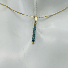 Load image into Gallery viewer, Sapphire AAA Faceted Bead Yellow Gold Pendant | Blue, Dark Blue | 1" Long|
