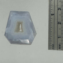 Load image into Gallery viewer, Chalcedony Druzy 27ct Designer Cut Pendant Bead| 22x21x8mm| Blue|1 Pendant Bead|
