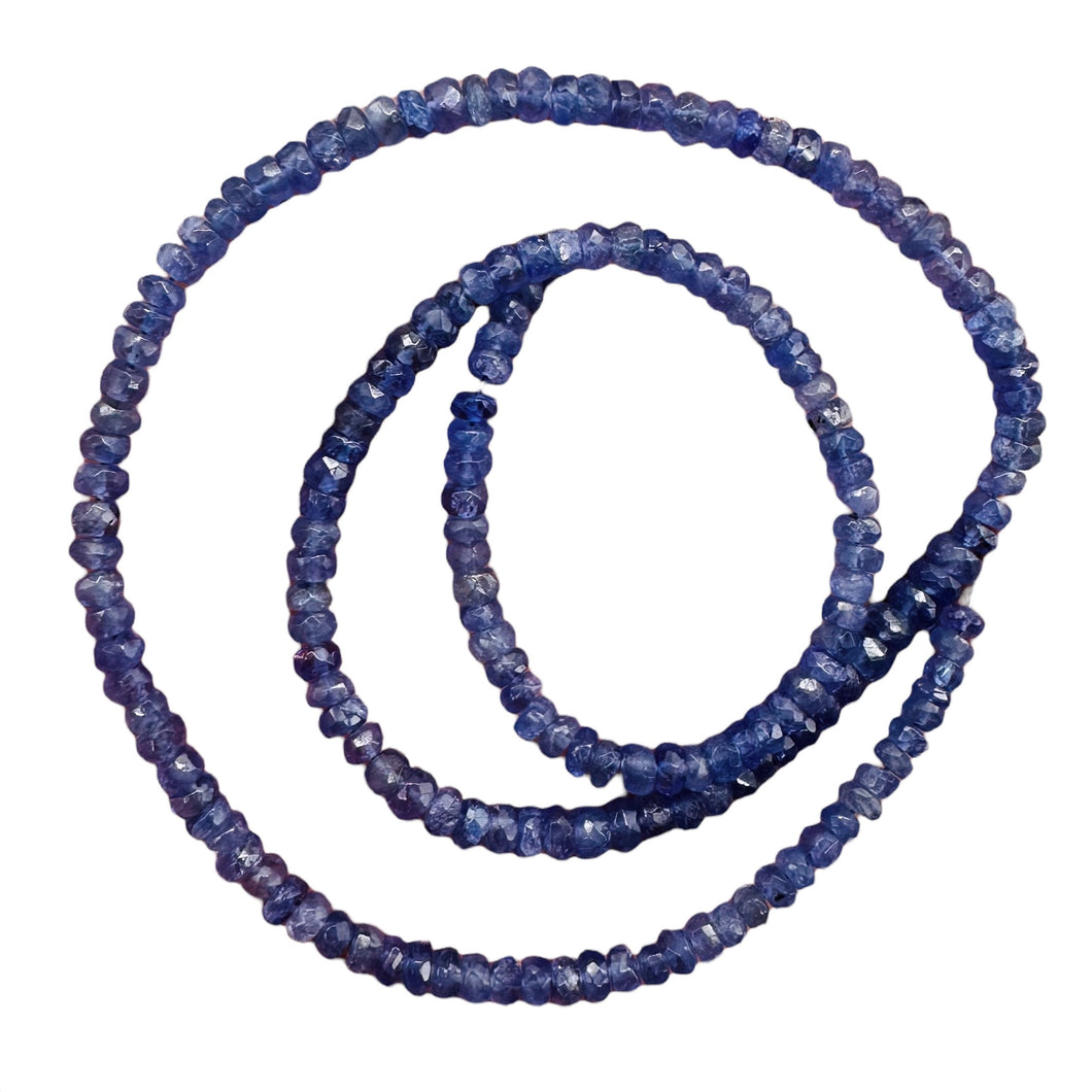Tanzanite Faceted Graduated Rondelle Bead 17