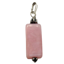 Load image into Gallery viewer, Universal Love! Rectangle Rose Quartz Sterling Silver Pendant | 1 1/2&quot; Long |
