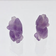 Load image into Gallery viewer, Howling 2 Carved Amethyst Wolf / Coyote Beads | 21x11x8mm | Purple

