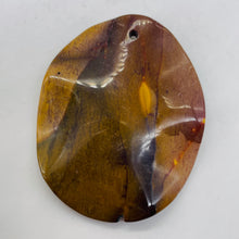 Load image into Gallery viewer, Australian Mookaite Oval Pendant Bead | 50x40x6mm | Orange Tan | 1 Bead |
