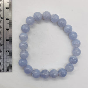 Blue Lace Agate 7" Strand Round Beads | 8mm | Blue | 21 Beads |