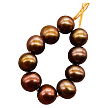 Load image into Gallery viewer, 10 Copper Freshwater Pearls 5.5mm Round Genuine Pearl Beads Jewelry Making
