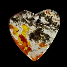 Load image into Gallery viewer, Glowing 29mm Red Limbcast Agate Heart Pendant Bead 5775Ai
