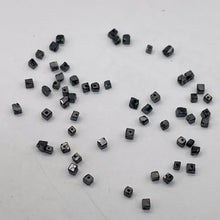 Load image into Gallery viewer, Natural Black Diamond Cube Tube 2.9cts Beads | 1x1mm to 2x1mm | 67 Beads |
