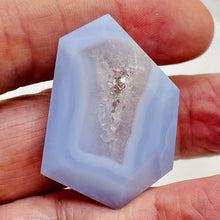 Load image into Gallery viewer, Druzy Blue Chalcedony Designer Pendant Bead | 37x28x10mm | Blue | 1 Bead |
