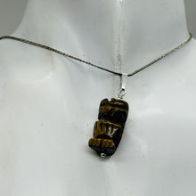 Load image into Gallery viewer, Owl Tigers Eye Pendant Necklace | Semi Precious Stone Jewelry | Sterling Silver
