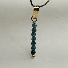 Load image into Gallery viewer, Sapphire AAA Faceted Bead Yellow Gold Pendant | Blue, Dark Blue | 1" Long|
