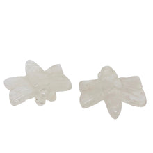 Load image into Gallery viewer, Carved Quartz Dragonfly Animal Beads | 20.5x18.5x5mm | Clear
