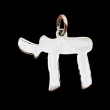 Load image into Gallery viewer, Chai Sterling Silver Symbol Pendant Charm | 7/8&quot; Long | Silver | 1 Pendant |
