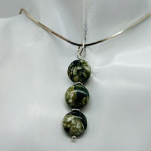 Load image into Gallery viewer, Raintree Rhyolite Jasper Sterling Silver Pendant | 2&quot; Long | Green, Pink |
