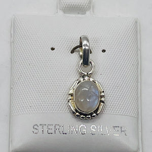 Moonstone Sterling Silver Drop Pendant | 3/4" Long | White | 1 Pendant |