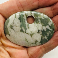 Load image into Gallery viewer, Harmony Stone Oval Centerpiece Bead - Snowy Forests | 63x45x8mm | 1 Bead |
