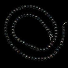 Load image into Gallery viewer, Fab 5mm Near Round Black Peacock FW Pearl Strand 109451
