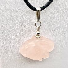 Load image into Gallery viewer, Hop! Rose Quartz Bunny Rabbit Sterling Silver Pendant
