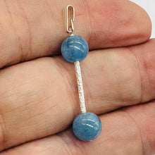 Load image into Gallery viewer, Aquamarine Dangle Drop Sterling Silver Pendant | 1 1/2" Long | Blue |
