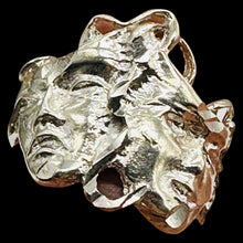 Load image into Gallery viewer, Smiling Frowning Drama Mask Sterling Silver Ring Size 5.5 Theater Jewelry
