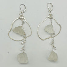 Load image into Gallery viewer, Designer Natural Clear Quartz 925 Sterling Silver Earrings 509109
