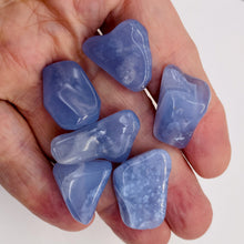 Load image into Gallery viewer, Chalcedony Gemstone 53g Nugget Beads | 30x22x11 to 17x16x15mm | Blue | 6 Beads |
