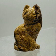 Load image into Gallery viewer, Hand Carved Stone Abyssinian Sitting Cat Collectible | 41x25x17mm | Red, Orange
