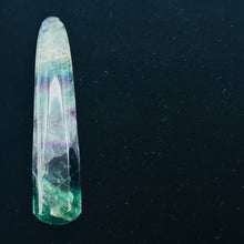 Load image into Gallery viewer, Fluorite Massage Crystal with Round Smooth End | 4x3/4"| Green, Purple| 1 Wand |
