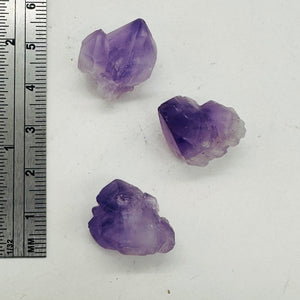 Amethyst Crystals Parcel Natural | 20x15x14 to 18x15x14mm | Purple | 3 Beads