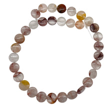 Load image into Gallery viewer, 9 Natural Quartz Orange&#39; 12x4mm Coin Beads 9337
