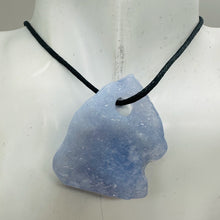 Load image into Gallery viewer, Druzy Blue Chalcedony Designer Pendant Bead | 89cts | 44x26x8mm | 1Bead |

