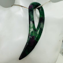 Load image into Gallery viewer, Ruby Zoisite Comma Bead | 94x28x6mm | Green Red | 1 Pendant Bead |
