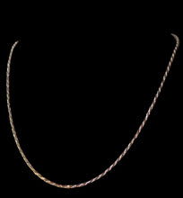Load image into Gallery viewer, Italian Vermeil 1.5mm Rope Chain 24&quot; Necklace 10024D
