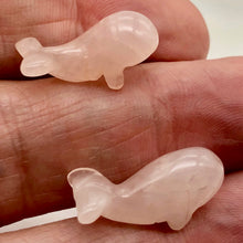 Load image into Gallery viewer, Splash Rose Quartz Whale Animal Beads
