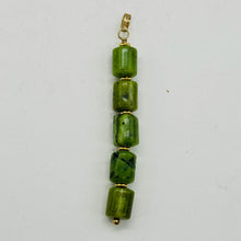 Load image into Gallery viewer, Nephrite Jade 14K Gold Filled Pendant | Green | 2 1/2&quot; Long |
