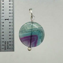 Load image into Gallery viewer, Fluorite Aurora Borealis Sterling Silver Pendant | 1 1/4&quot; Long | Blue/Purple |
