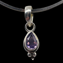 Load image into Gallery viewer, Amethyst Sterling Silver Drop Pendant | 3/4&quot; Long | Purple | 1 Pendant |
