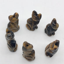 Load image into Gallery viewer, Adorable! 2 Tiger's Eye Sitting Carved Cat Beads | 21x12x10mm | Golden Brown
