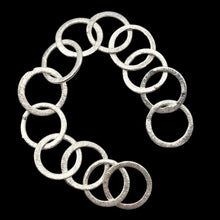 Load image into Gallery viewer, Perfect Brushed Silver Circle Chain Findings 6 inches 9408
