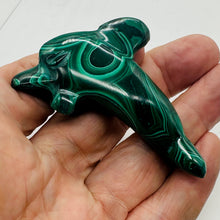 Load image into Gallery viewer, Dolphin 75g Malachite Carved Gemstone Figurine| 76x47x20mm | Green | 1 Specimen|
