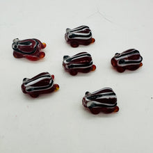 Load image into Gallery viewer, Frog Lampwork Glass Jumping Froggie Beads | 17x12x9mm | Vermilion Red | 6 Beads|
